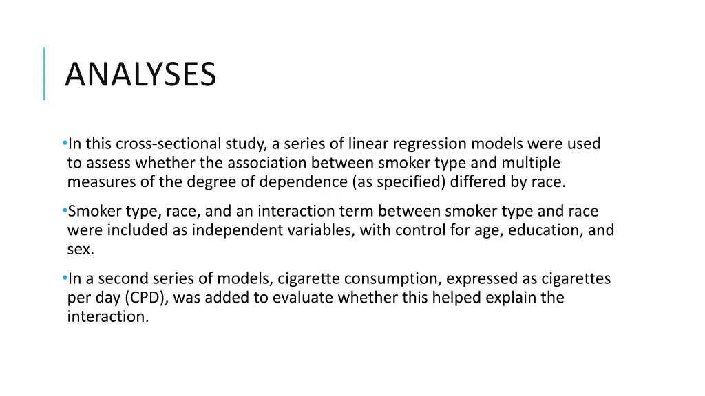 analyses