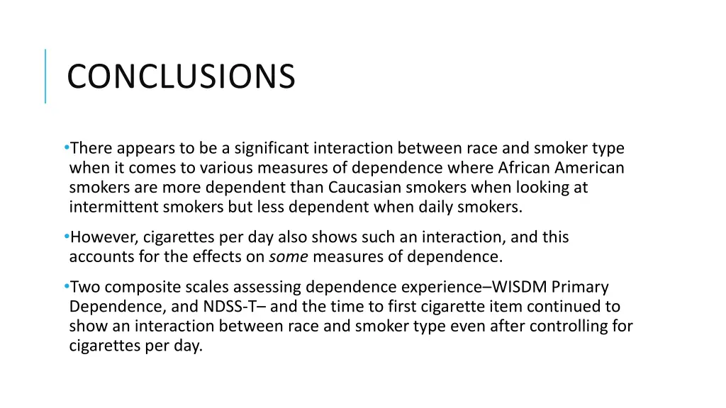 conclusions