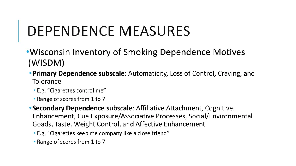 dependence measures