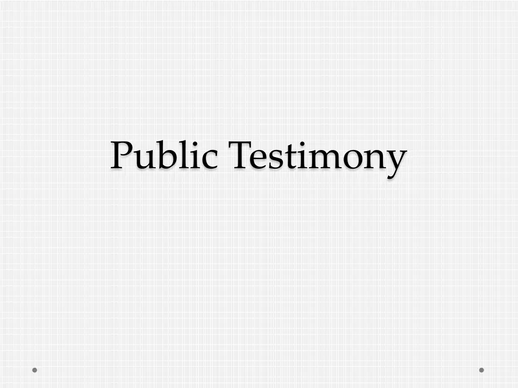public testimony