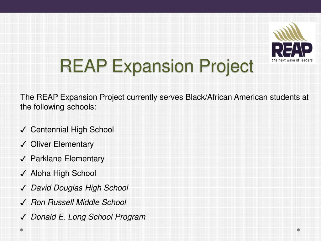 reap expansion project