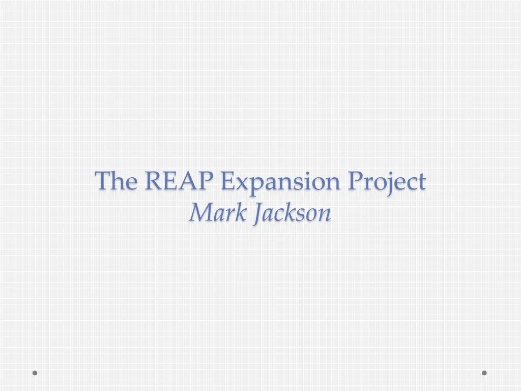 the reap expansion project mark jackson