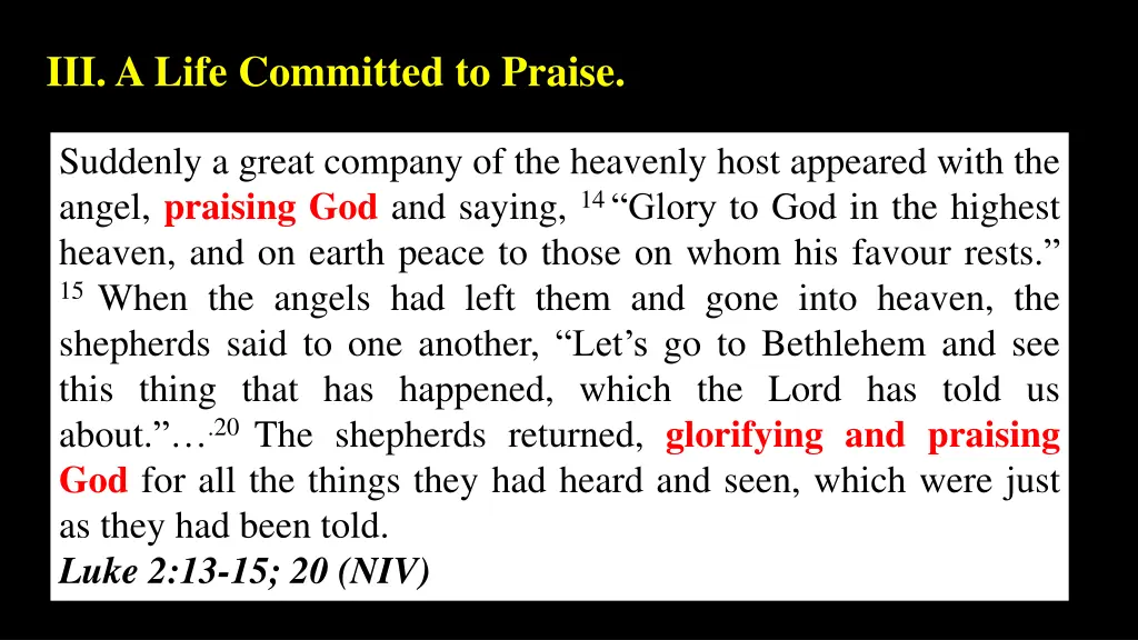 iii a life committed to praise 1