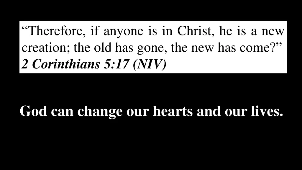 therefore if anyone is in christ