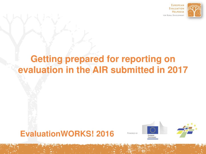 getting prepared for reporting on evaluation