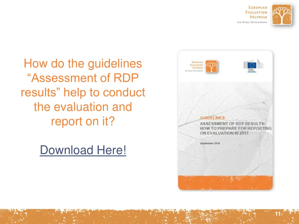 how do the guidelines assessment of rdp results