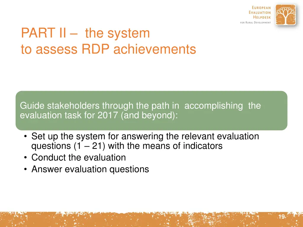 part ii the system to assess rdp achievements