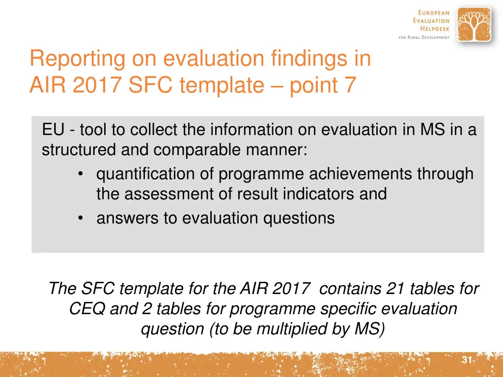reporting on evaluation findings in air 2017