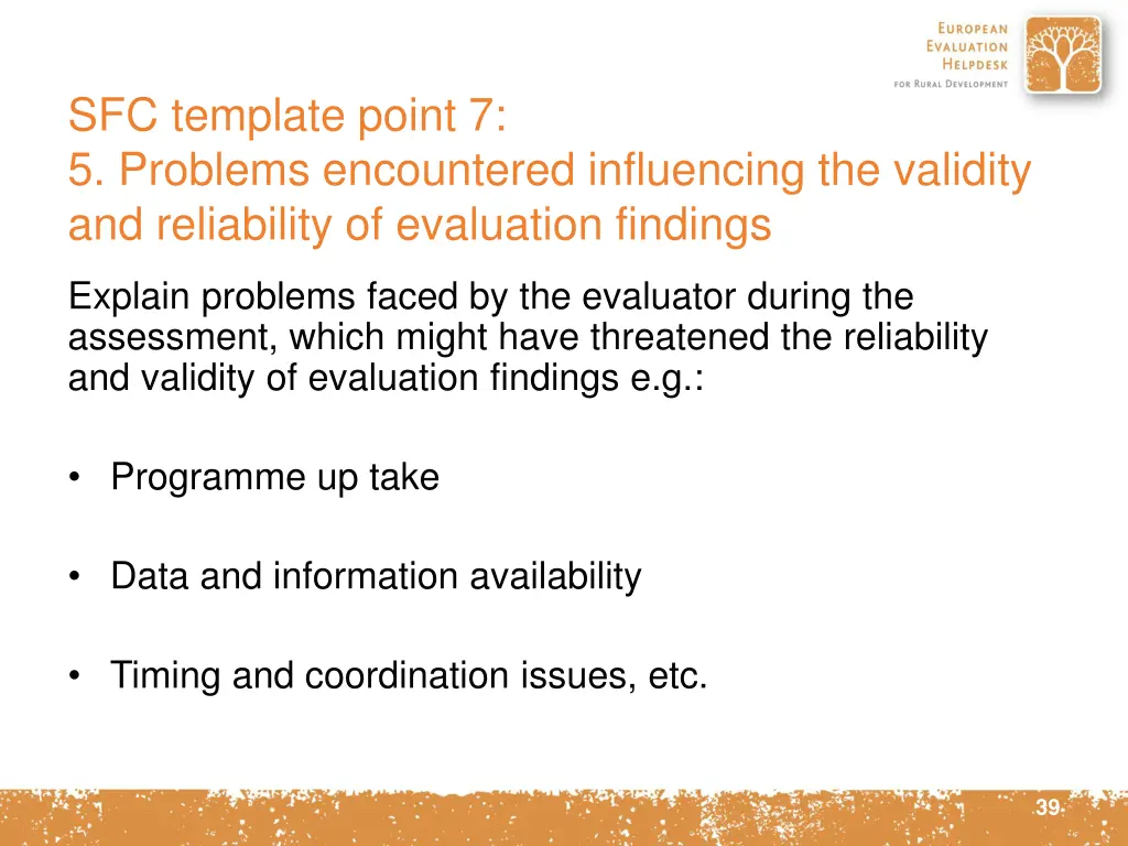 sfc template point 7 5 problems encountered