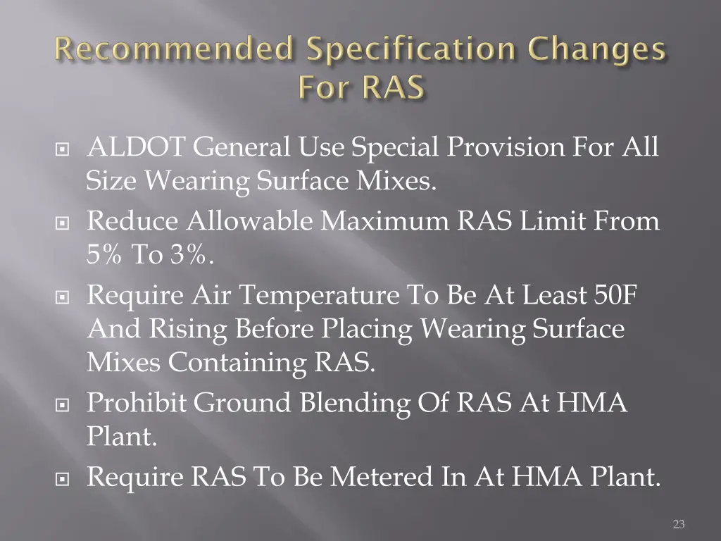 aldot general use special provision for all size