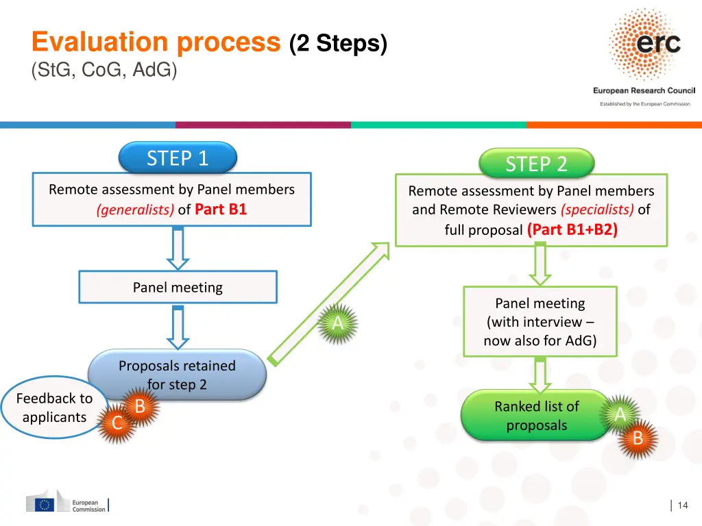 evaluation process 2 steps stg cog adg