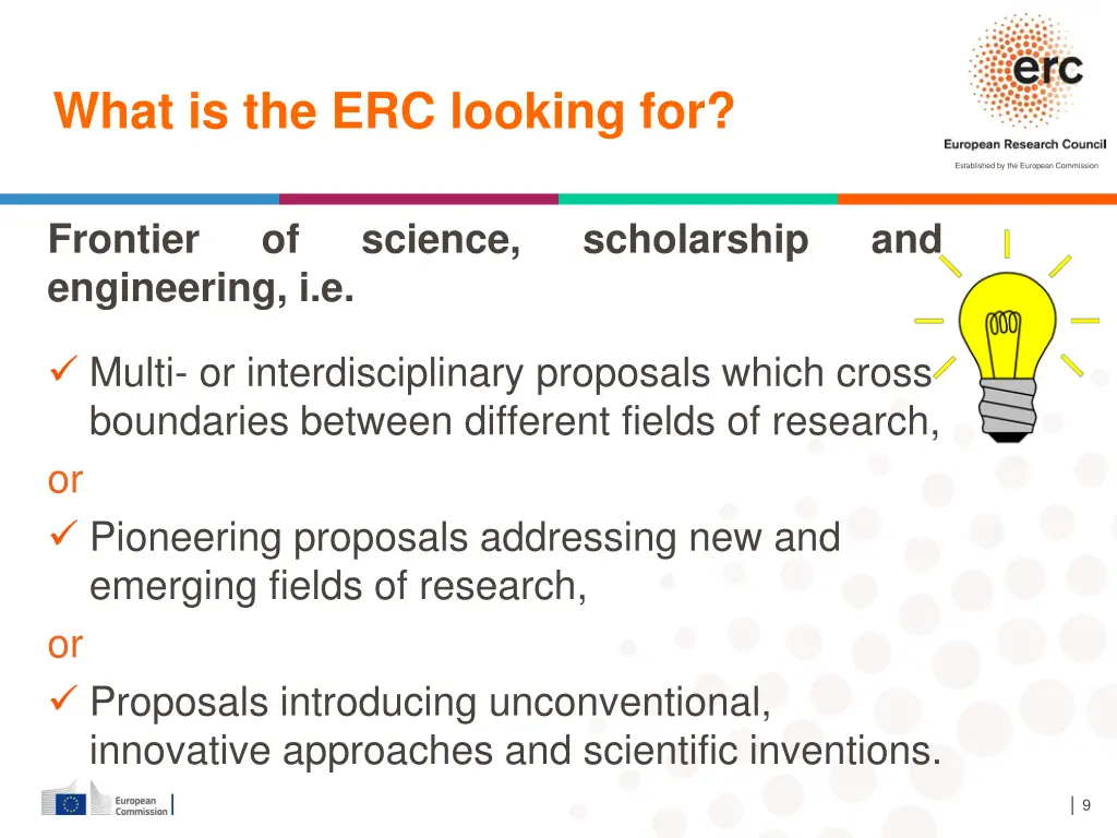 what is the erc looking for