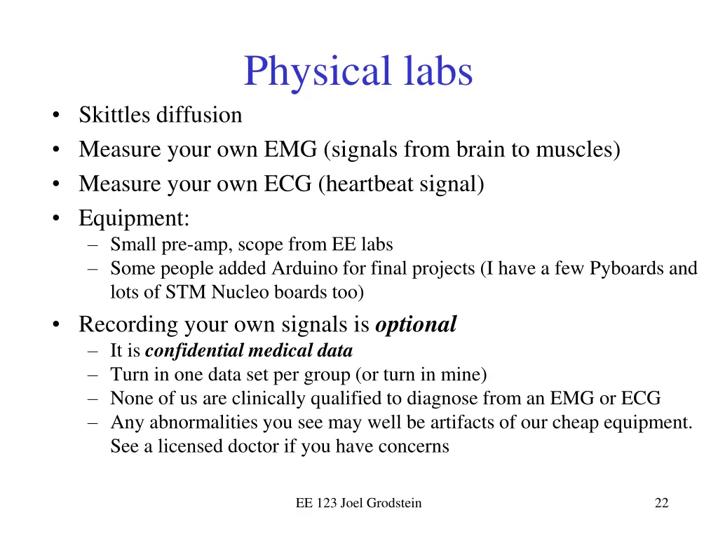 physical labs