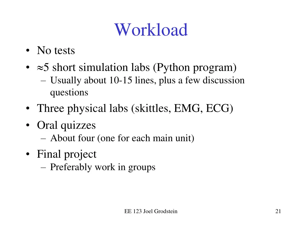 workload