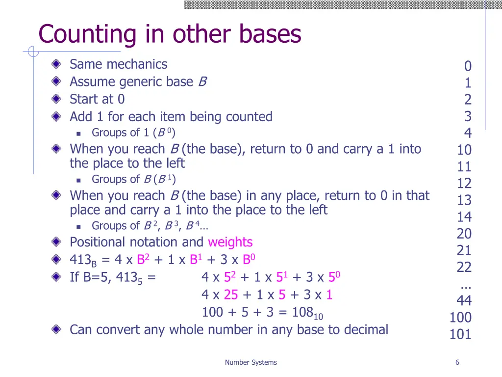 counting in other bases