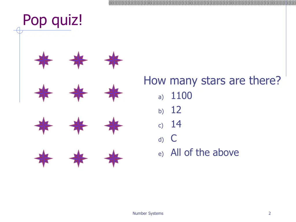 pop quiz