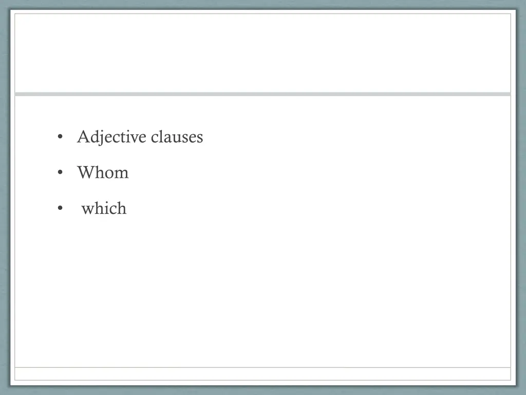 adjective clauses