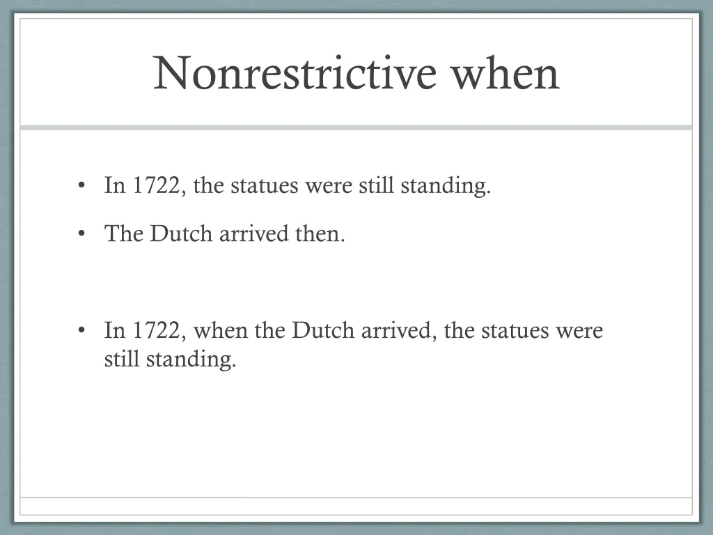 nonrestrictive when