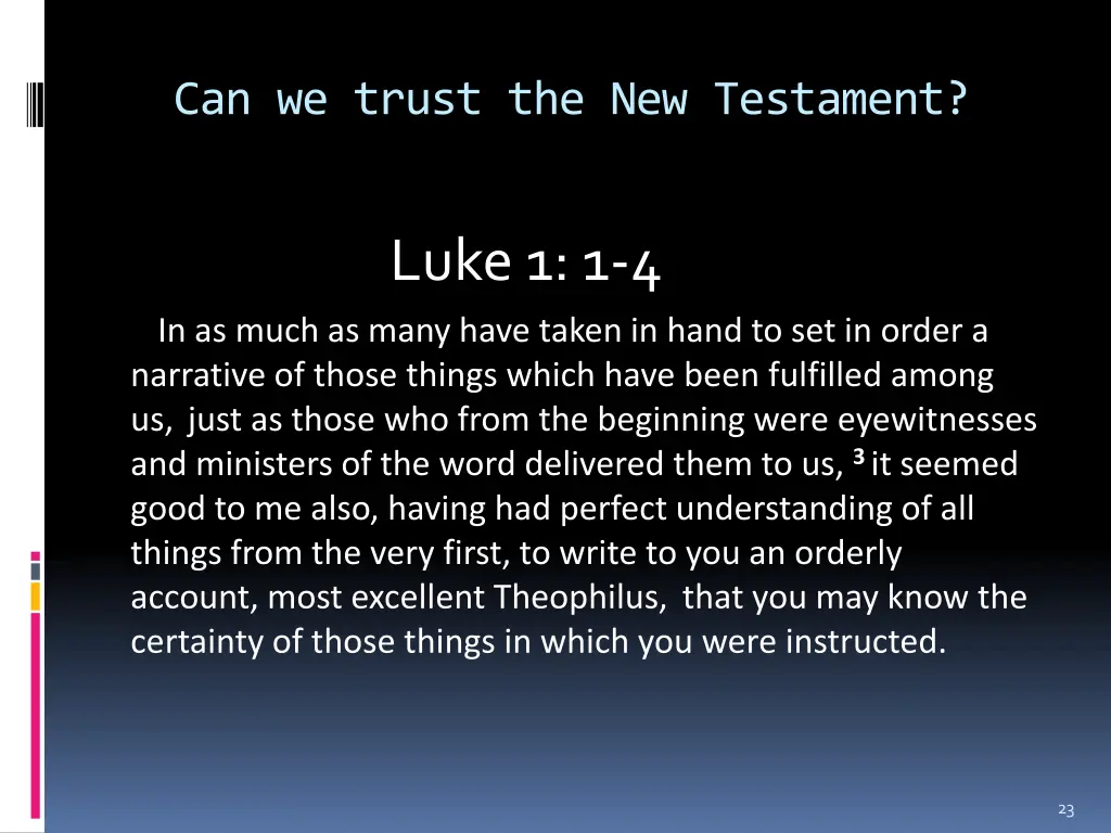 can we trust the new testament 1