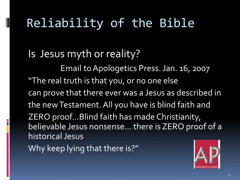 reliability of the bible 2