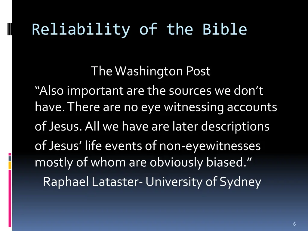 reliability of the bible 3