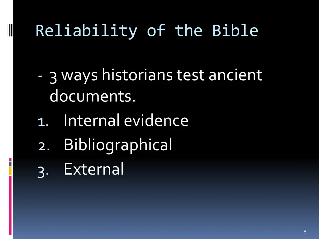 reliability of the bible 5