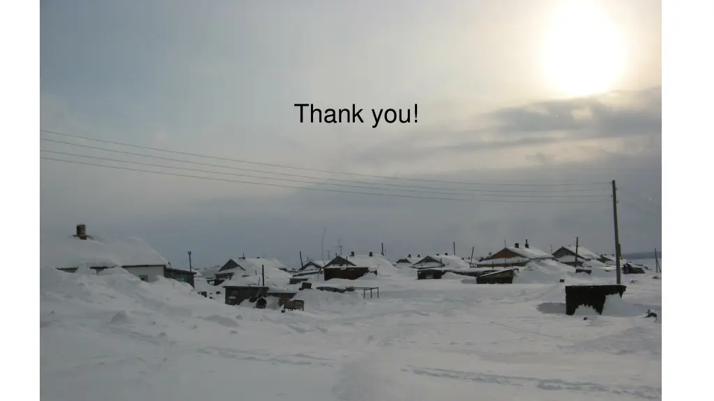 image of a village summer winter thank you