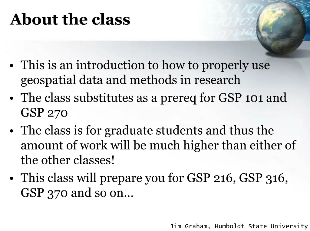 about the class