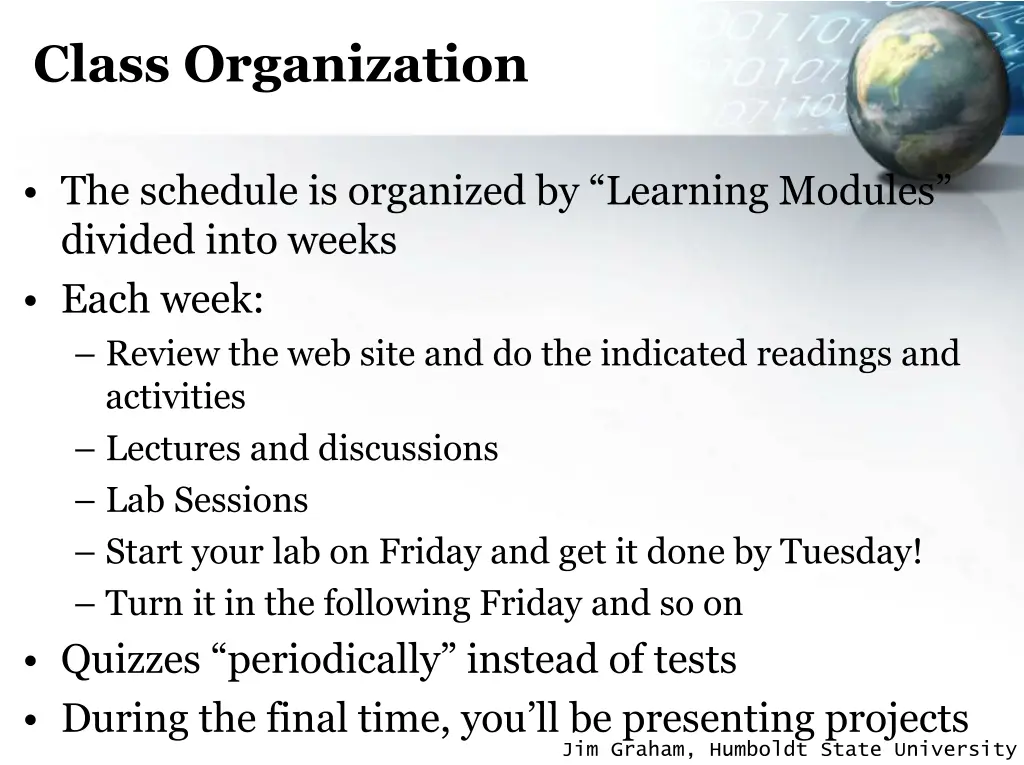 class organization