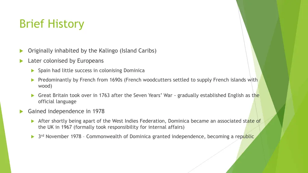 brief history