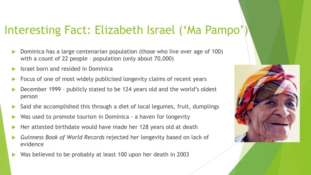 interesting fact elizabeth israel ma pampo