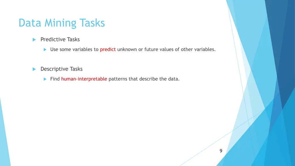 data mining tasks