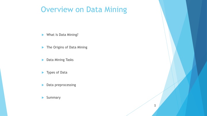 overview on data mining