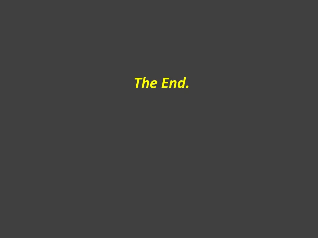 the end