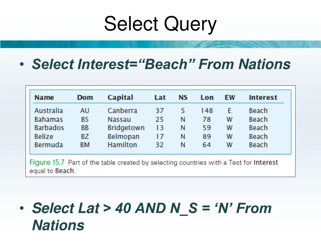 select query
