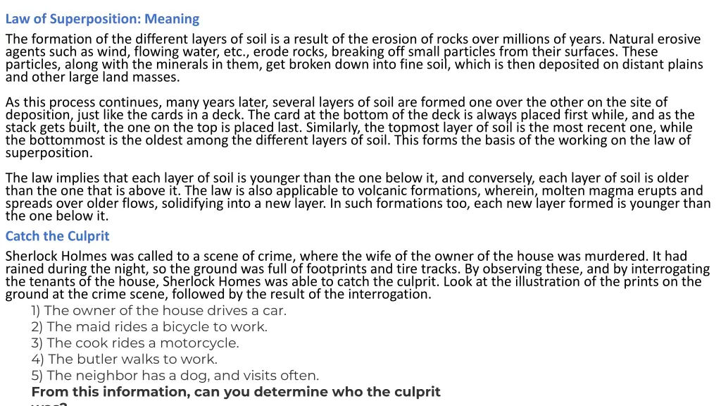 law of superposition meaning the formation