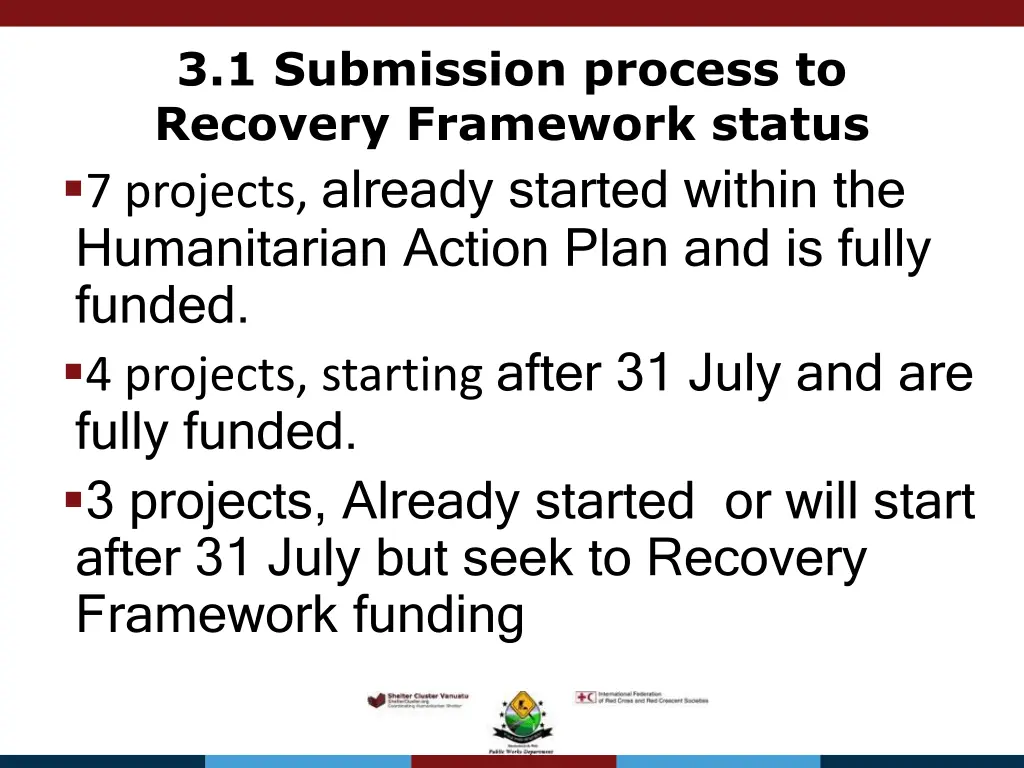 3 1 submission process to recovery framework