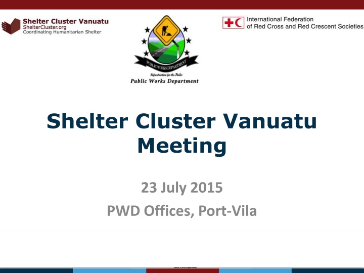 shelter cluster vanuatu meeting