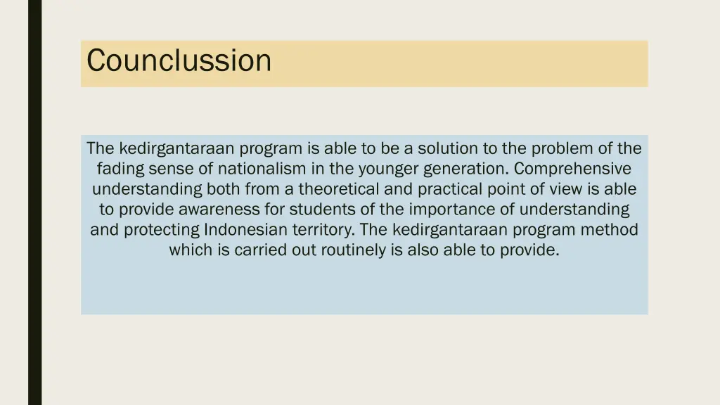 counclussion
