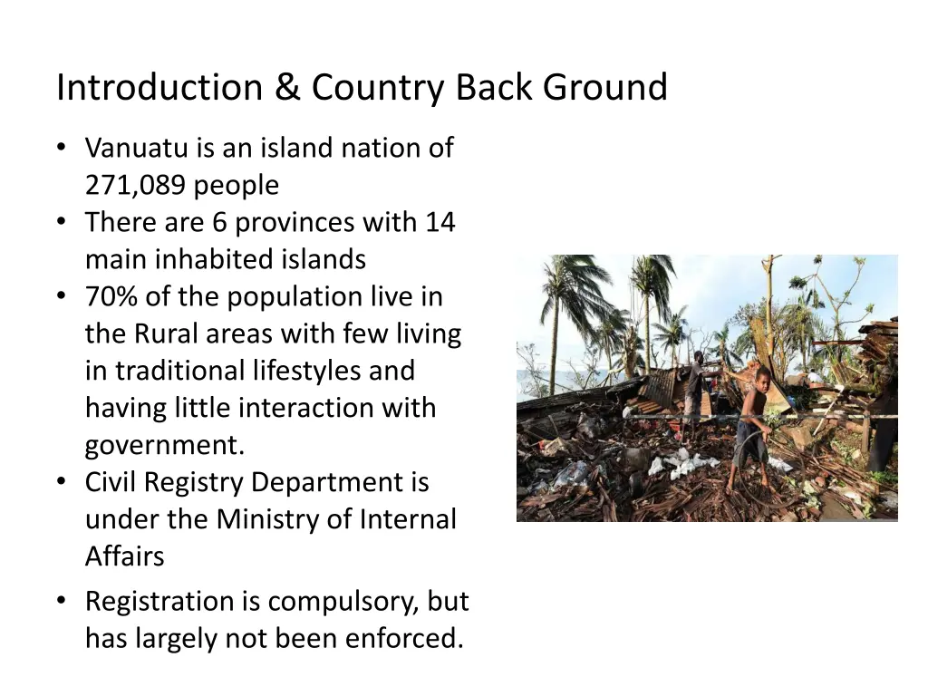 introduction country back ground