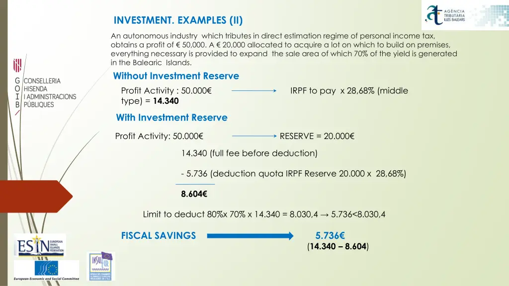 investment examples ii