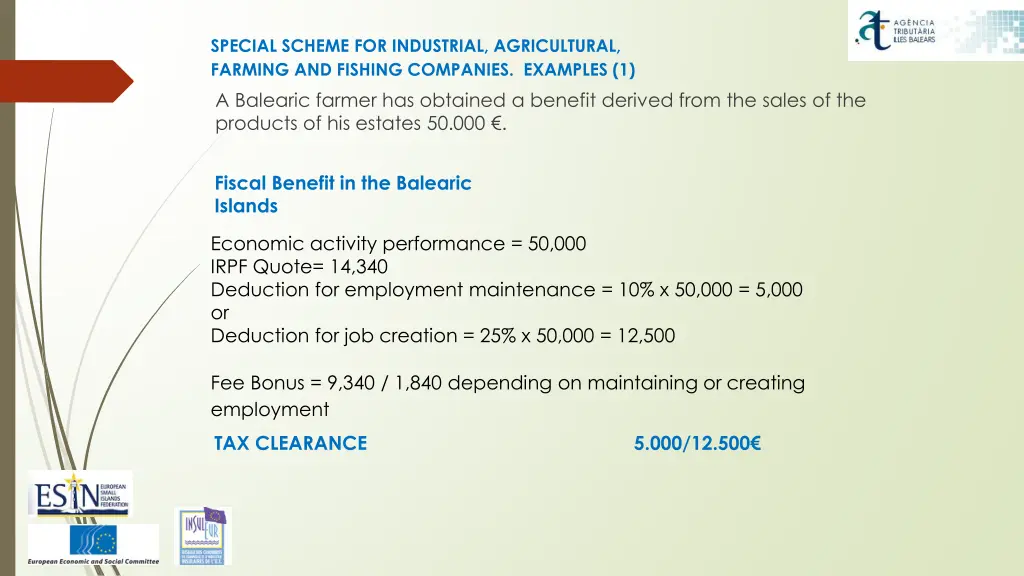 special scheme for industrial agricultural