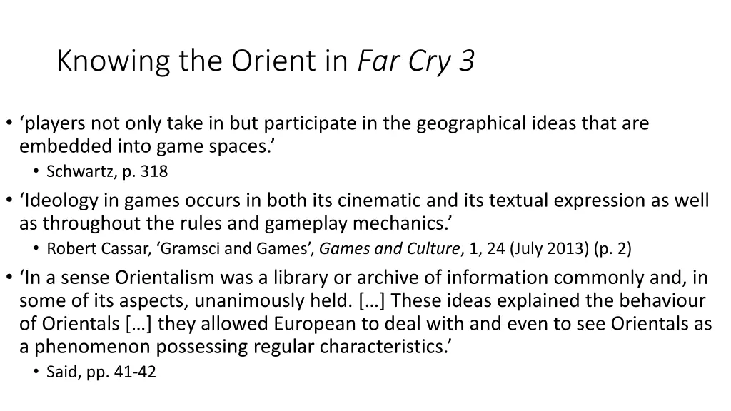 knowing the orient in far cry 3