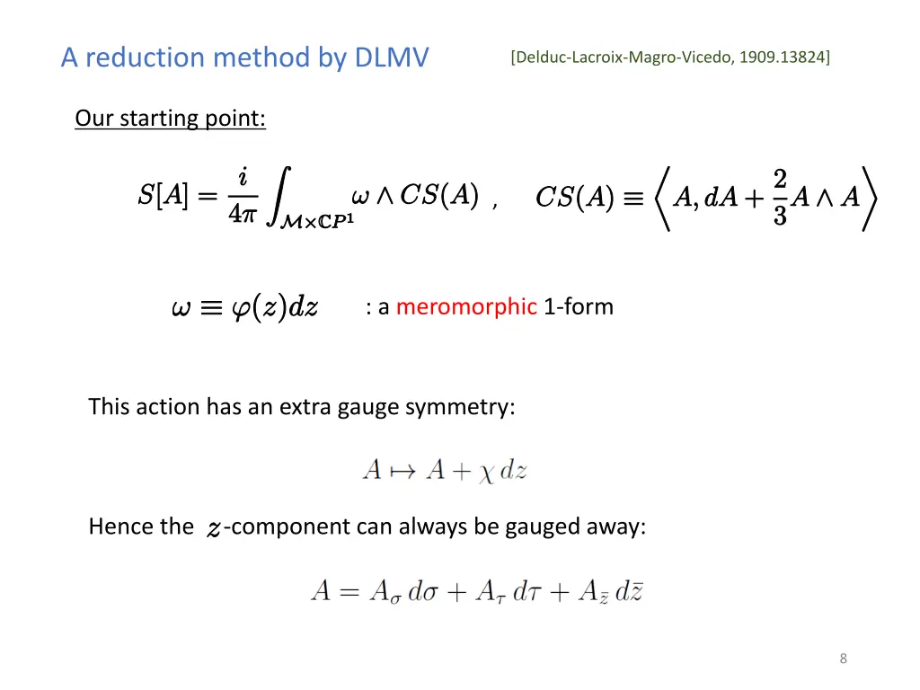 a reduction method by dlmv