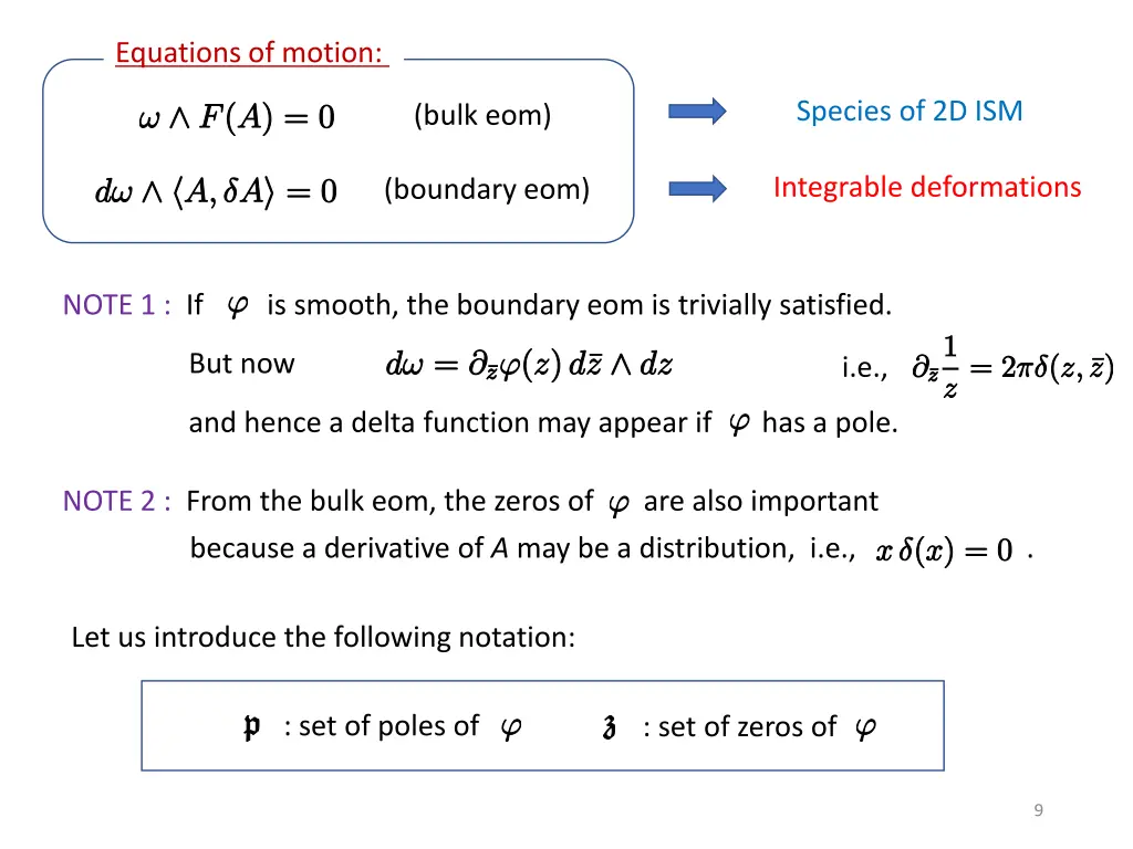 equations of motion