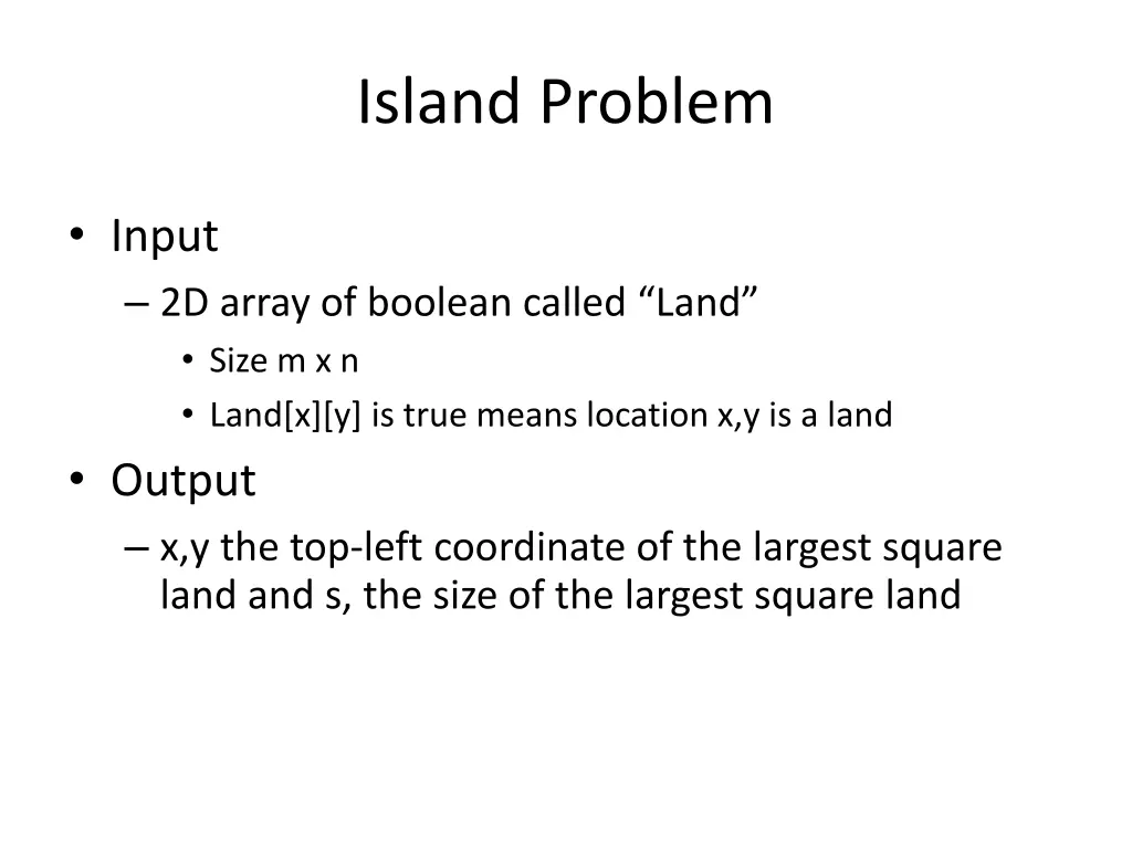 island problem 1