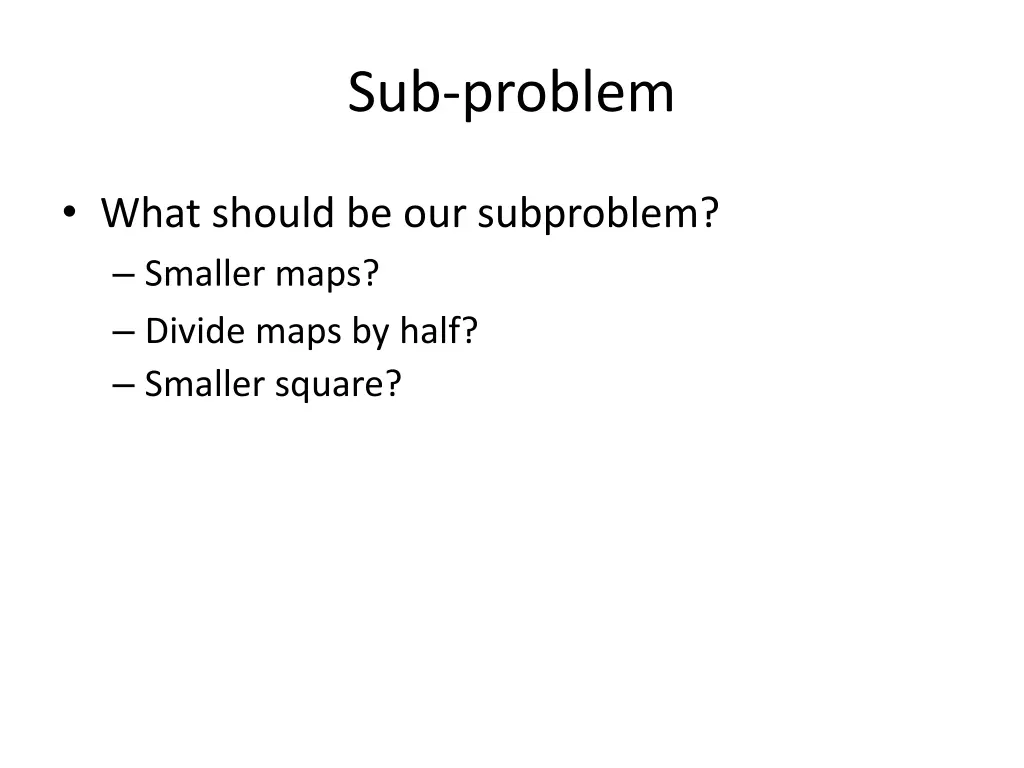 sub problem