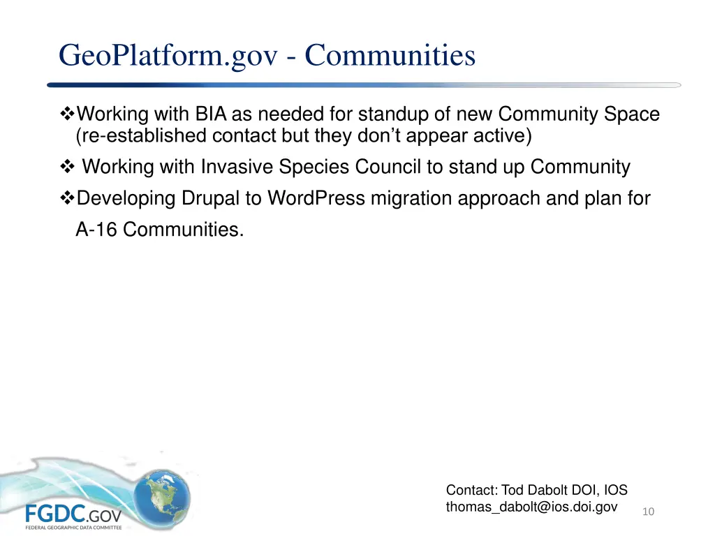 geoplatform gov communities