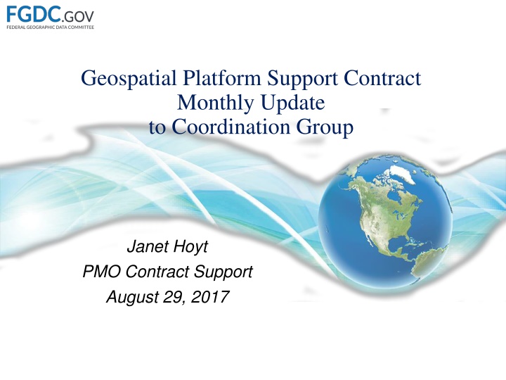 geospatial platform support contract monthly