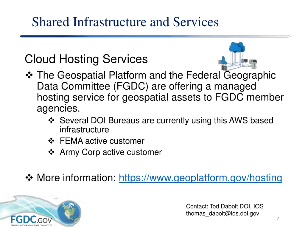 shared infrastructure and services